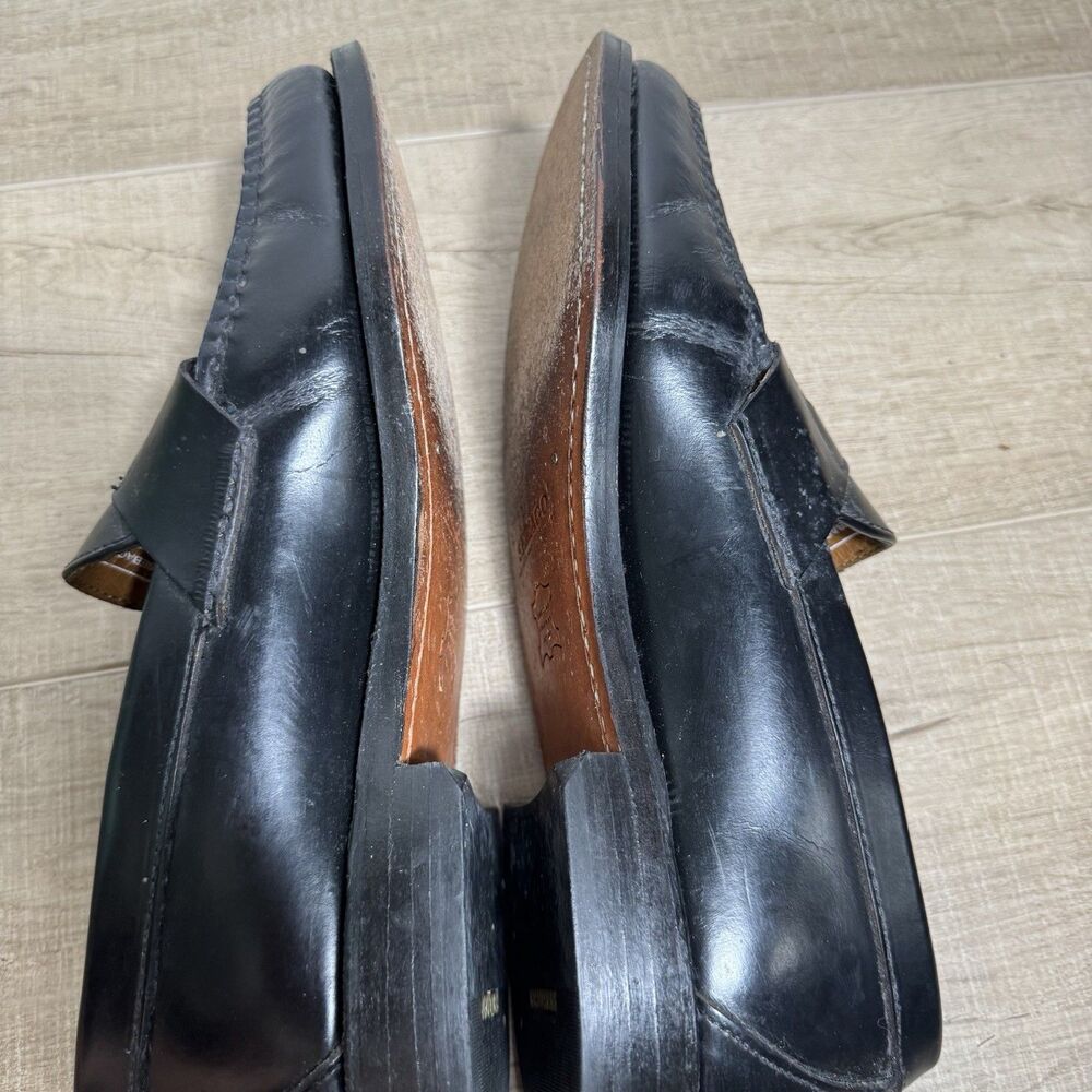 Sebago Mens 8.5 Classic Penny Loafer Black Leather Handsewn Luxury Goodyear Welt - Picture 8 of 12